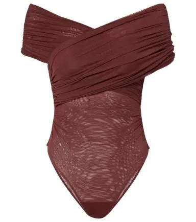 SIR. Jacques gathered off-shoulder bodysuit | Thumbnail 1