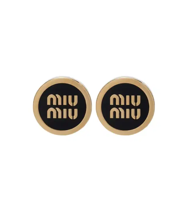 Miu Miu Logo stud earrings