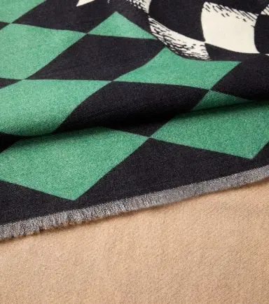 FORNASETTI High Fidelity argyle wool blanket | Thumbnail 3