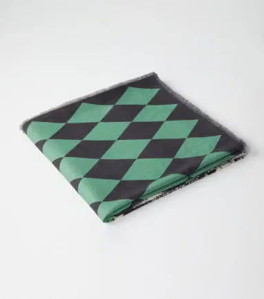 FORNASETTI High Fidelity argyle wool blanket | Thumbnail 5