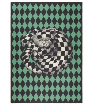 FORNASETTI High Fidelity argyle wool blanket | Thumbnail 1