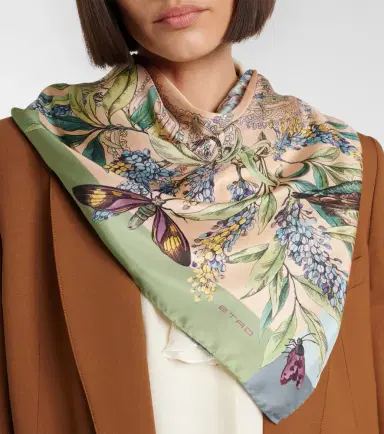 Etro Norma floral silk scarf | Thumbnail 6
