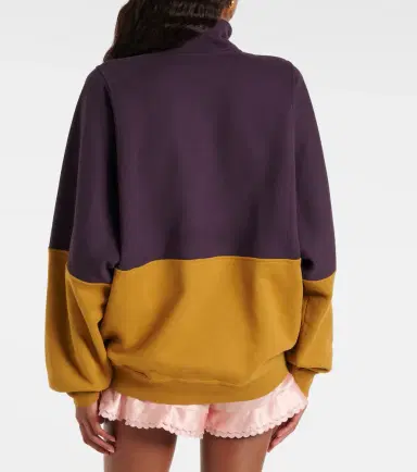 Saint Laurent Colorblocked cotton fleece sweatshirt | Thumbnail 3