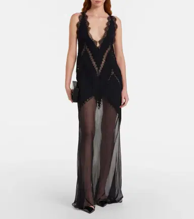 Tom Ford Lace-trimmed satin gown | Thumbnail 4