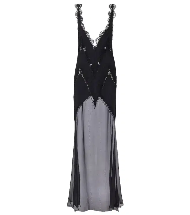 Tom Ford Lace-trimmed satin gown