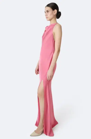 Lapointe Lightweight Satin Halter Gown | Thumbnail 3