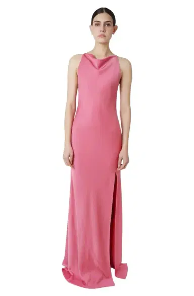 Lapointe Lightweight Satin Halter Gown | Thumbnail 1