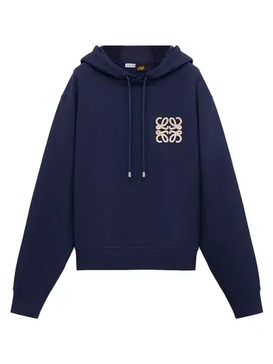 Loewe Men's x Paula's Ibiza Loopback Anagram Hoodie - Navy Blue | Thumbnail 1