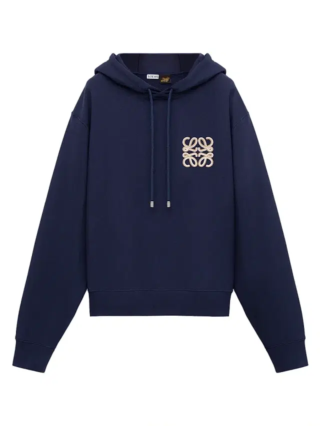 LOEWE Men's  x Paula's Ibiza Loopback Anagram Hoodie - Navy Blue