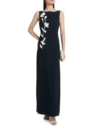 SACHIN & BABI Women's Denee Embroidered Vine Gown - Midnight | Thumbnail 3 SACHIN & BABI Women's Denee Embroidered Vine Gown - Midnight | Thumbnail 3