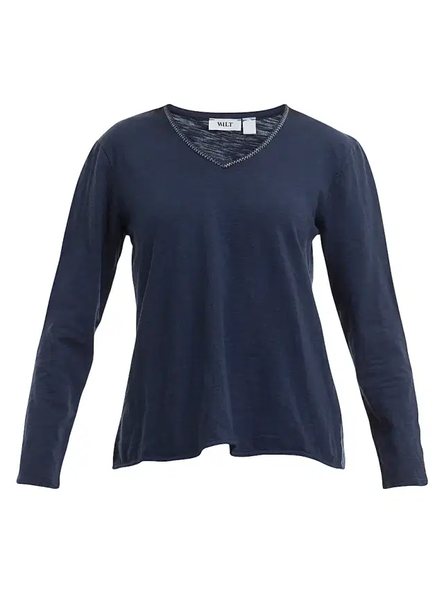Women's Metallic Thread V-Neck T-Shirt - Naval Academy
