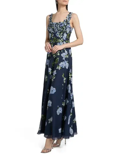 SACHIN & BABI Women's Indira Embellished Floral Gown - Corsage Degrade | Thumbnail 4