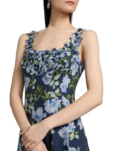 SACHIN & BABI Women's Indira Embellished Floral Gown - Corsage Degrade | Thumbnail 6