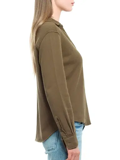 Wilt Women's Button Front Shirt - Dark Olive | Thumbnail 6