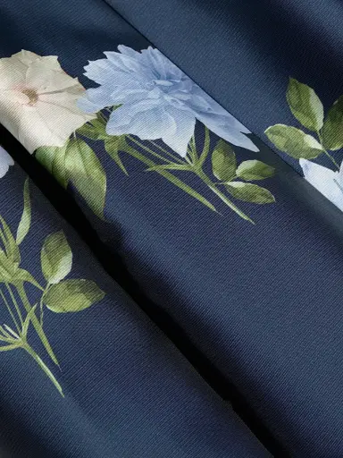 SACHIN & BABI Women's Brooklynne Floral Mikado Gown - Maritime Corsage | Thumbnail 7