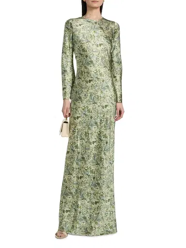 Veronica Beard Women's Gemma Floral Silk-Blend Maxi Dress | Thumbnail 3