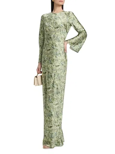 Veronica Beard Women's Gemma Floral Silk-Blend Maxi Dress | Thumbnail 4
