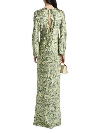 Veronica Beard Women's Gemma Floral Silk-Blend Maxi Dress | Thumbnail 5