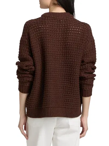 Staud Women's Giada Seahorse Open-Knit Sweater - Seahorse - Size XL | Thumbnail 5 Staud Women's Giada Seahorse Open-Knit Sweater - Seahorse - Size XL | Thumbnail 5