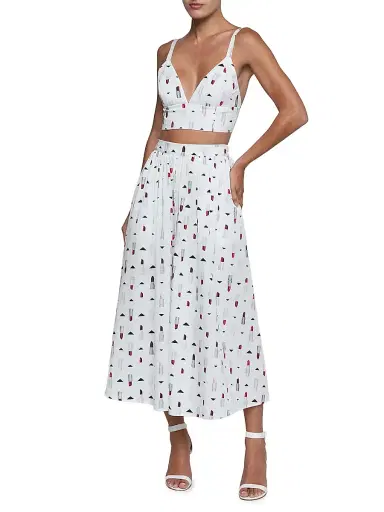 L'Agence Women's Kaori Lipstick Print Bralette | Thumbnail 2