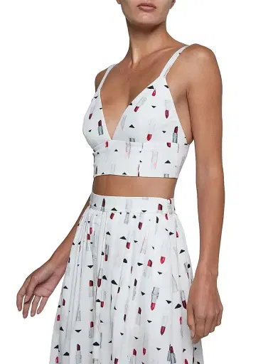 L'Agence Women's Kaori Lipstick Print Bralette | Thumbnail 4