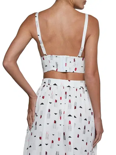 L'Agence Women's Kaori Lipstick Print Bralette | Thumbnail 5