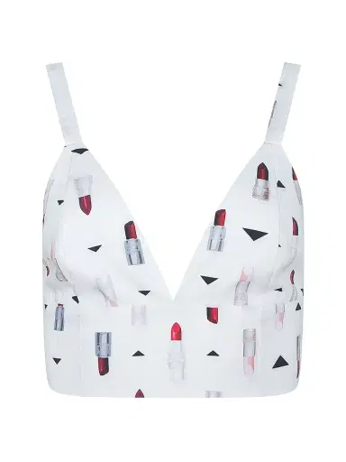 L'Agence Women's Kaori Lipstick Print Bralette | Thumbnail 1
