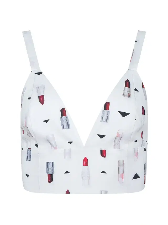 L'AGENCE Women's Kaori Lipstick Print Bralette -  Multi Lipstick