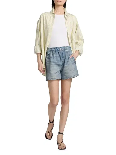 rag & bone Women's Miramar Printed Terry Walking Shorts - Saratoga - Size Large | Thumbnail 2