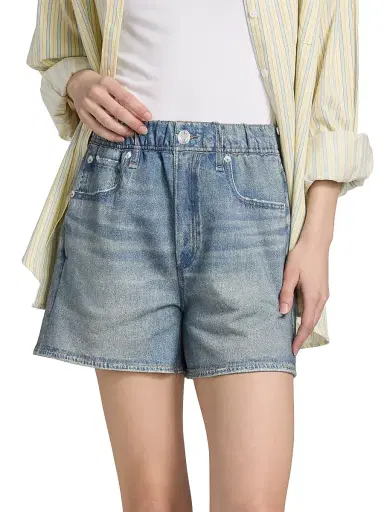 rag & bone Women's Miramar Printed Terry Walking Shorts - Saratoga - Size Large | Thumbnail 3
