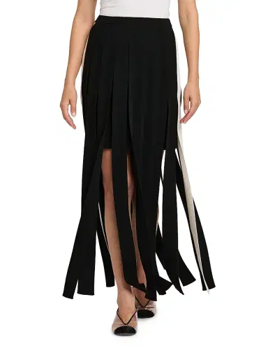 MOSCHINO Women's Wool Fringe Maxi Skirt | Thumbnail 3 MOSCHINO Women's Wool Fringe Maxi Skirt | Thumbnail 3