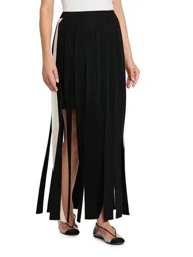 MOSCHINO Women's Wool Fringe Maxi Skirt | Thumbnail 4 MOSCHINO Women's Wool Fringe Maxi Skirt | Thumbnail 4