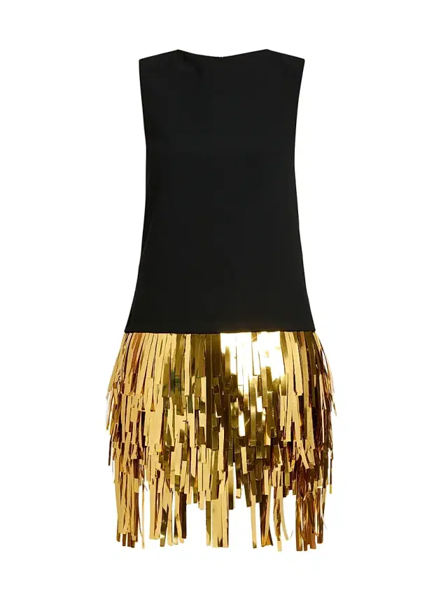 Moschino Women's Metallic Fringe Dress - Multi Black