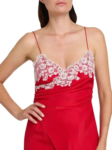 MOSCHINO Women's Lace & Satin Wrap-Style Dress | Thumbnail 6 MOSCHINO Women's Lace & Satin Wrap-Style Dress | Thumbnail 6
