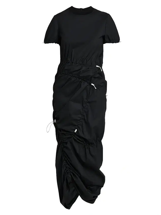 Moschino Women's Drawcord Stretch-Cotton Midi-Dress - Multi Black