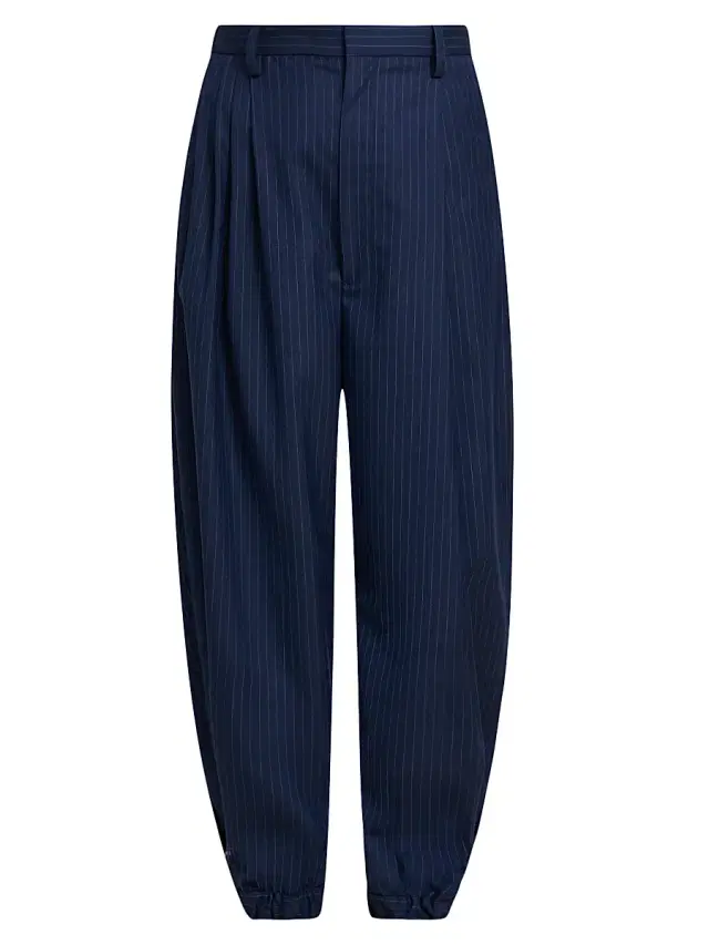 MOSCHINO Women's Pinstriped Wool Trousers