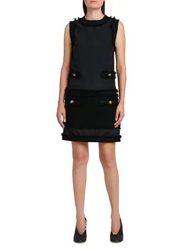 Moschino Women's Wool-Blend Shift Dress - Multi Black | Thumbnail 3