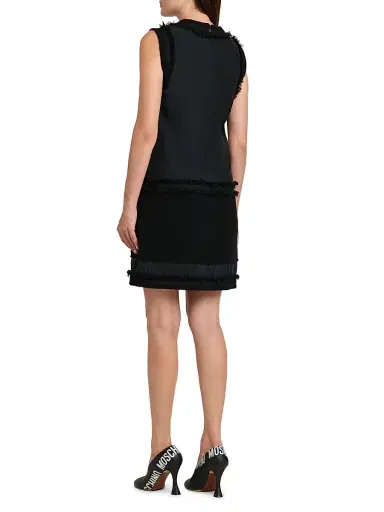 Moschino Women's Wool-Blend Shift Dress - Multi Black | Thumbnail 5