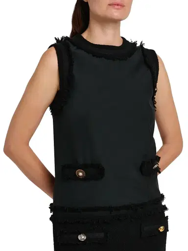Moschino Women's Wool-Blend Shift Dress - Multi Black | Thumbnail 6