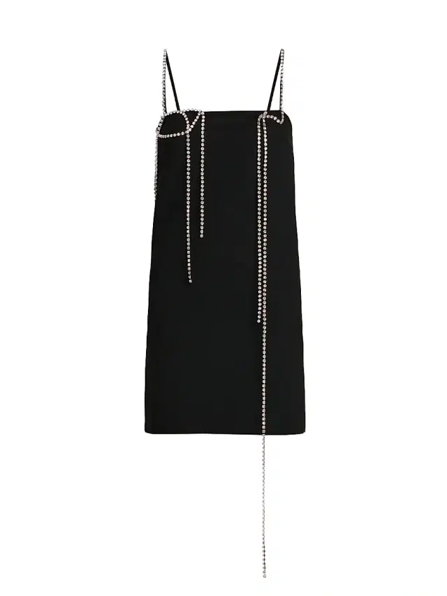 Moschino Women's Rhinestone Chain Minidress - Black