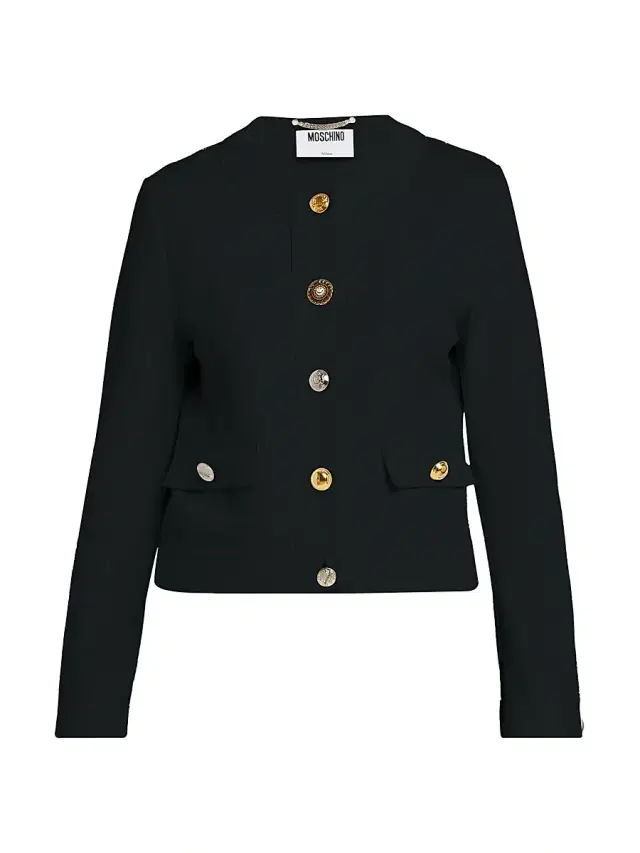 Moschino Women's Cotton Fleece Lady Jacket - Multi Black