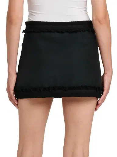 MOSCHINO Women's Fringe Wool-Blend Miniskirt - Multi Black - Size 14 | Thumbnail 5 MOSCHINO Women's Fringe Wool-Blend Miniskirt - Multi Black - Size 14 | Thumbnail 5