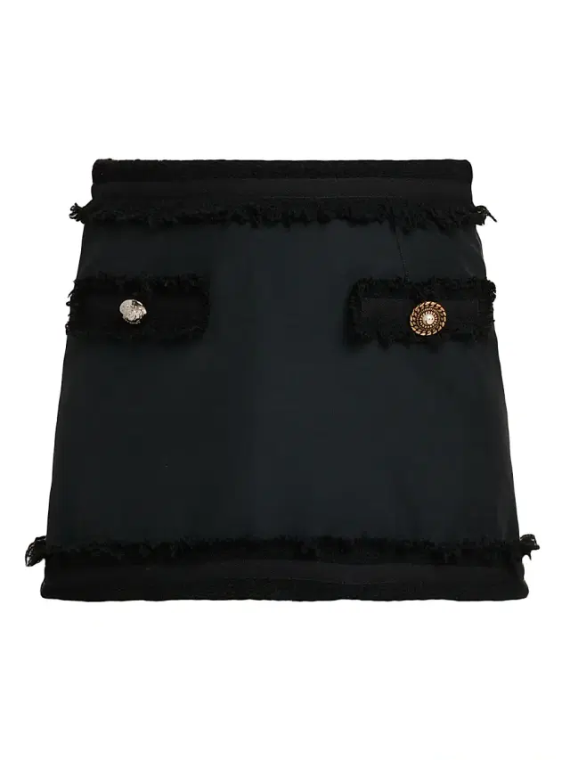 Moschino Women's Fringe Wool-Blend Miniskirt - Multi Black
