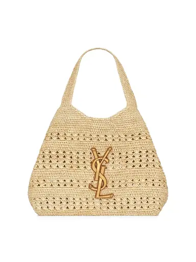 Saint Laurent Women's Icare Tote Bag in Raffia - Natural | Thumbnail 5