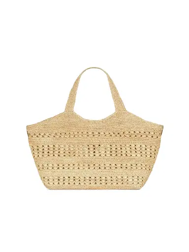 Saint Laurent Women's Icare Tote Bag in Raffia - Natural | Thumbnail 7