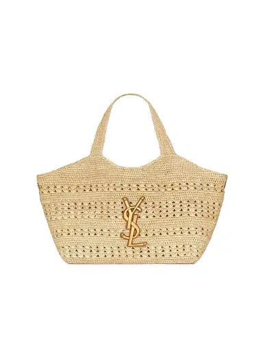 Saint Laurent Women's Icare Tote Bag in Raffia - Natural | Thumbnail 1