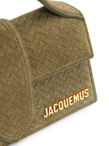 Jacquemus Women's Le Bambino Woven Suede Top Handle Bag - Khaki | Thumbnail 6