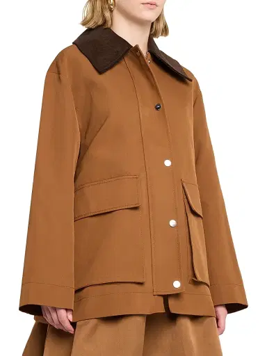 Ganni Women's Heavy Twill Jacket - Cinnamon Swirl - Size Large | Thumbnail 3 Ganni Women's Heavy Twill Jacket - Cinnamon Swirl - Size Large | Thumbnail 3