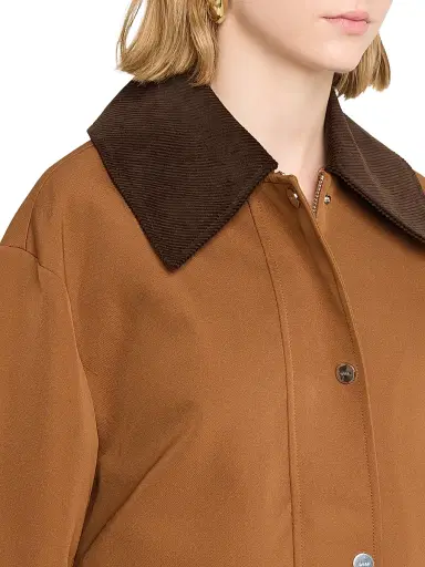 Ganni Women's Heavy Twill Jacket - Cinnamon Swirl - Size Large | Thumbnail 5 Ganni Women's Heavy Twill Jacket - Cinnamon Swirl - Size Large | Thumbnail 5