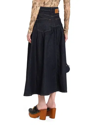 Ganni Women's Stretch Denim Maxi Skirt - Rinse - Size 14 | Thumbnail 4 Ganni Women's Stretch Denim Maxi Skirt - Rinse - Size 14 | Thumbnail 4